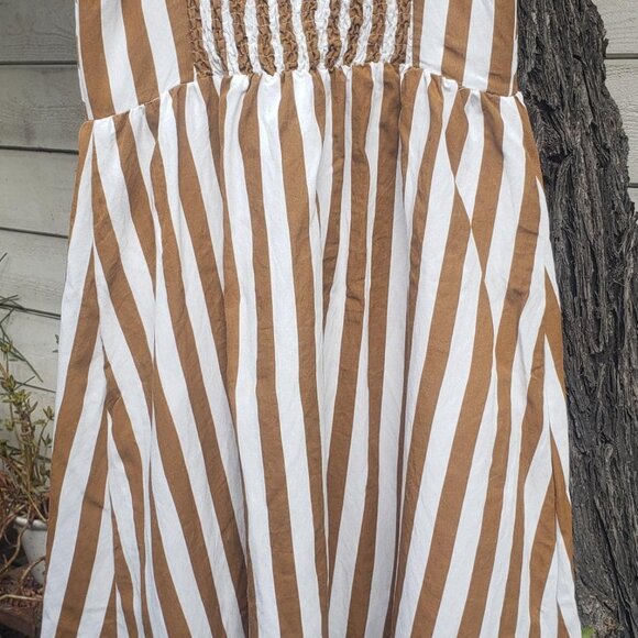 Striped Sundress with Gathered Back and Full Lined Skirt - Picture 5 of 11